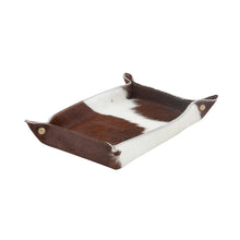 Load image into Gallery viewer, Cowhide Trinket Tray- Rectangle- 2 Colors