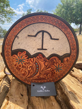 Load image into Gallery viewer, Branded custom cowhide crossbody canteen purse