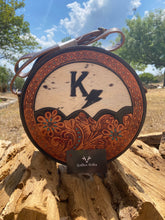 Load image into Gallery viewer, Branded custom cowhide crossbody canteen purse