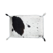 Load image into Gallery viewer, Cowhide Trinket Tray- Rectangle- 2 Colors
