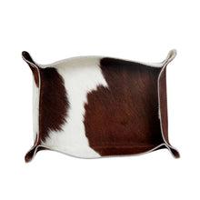 Load image into Gallery viewer, Cowhide Trinket Tray- Rectangle- 2 Colors

