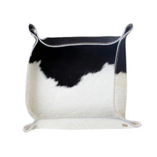 Load image into Gallery viewer, Cowhide Trinket Tray- 2 Colors
