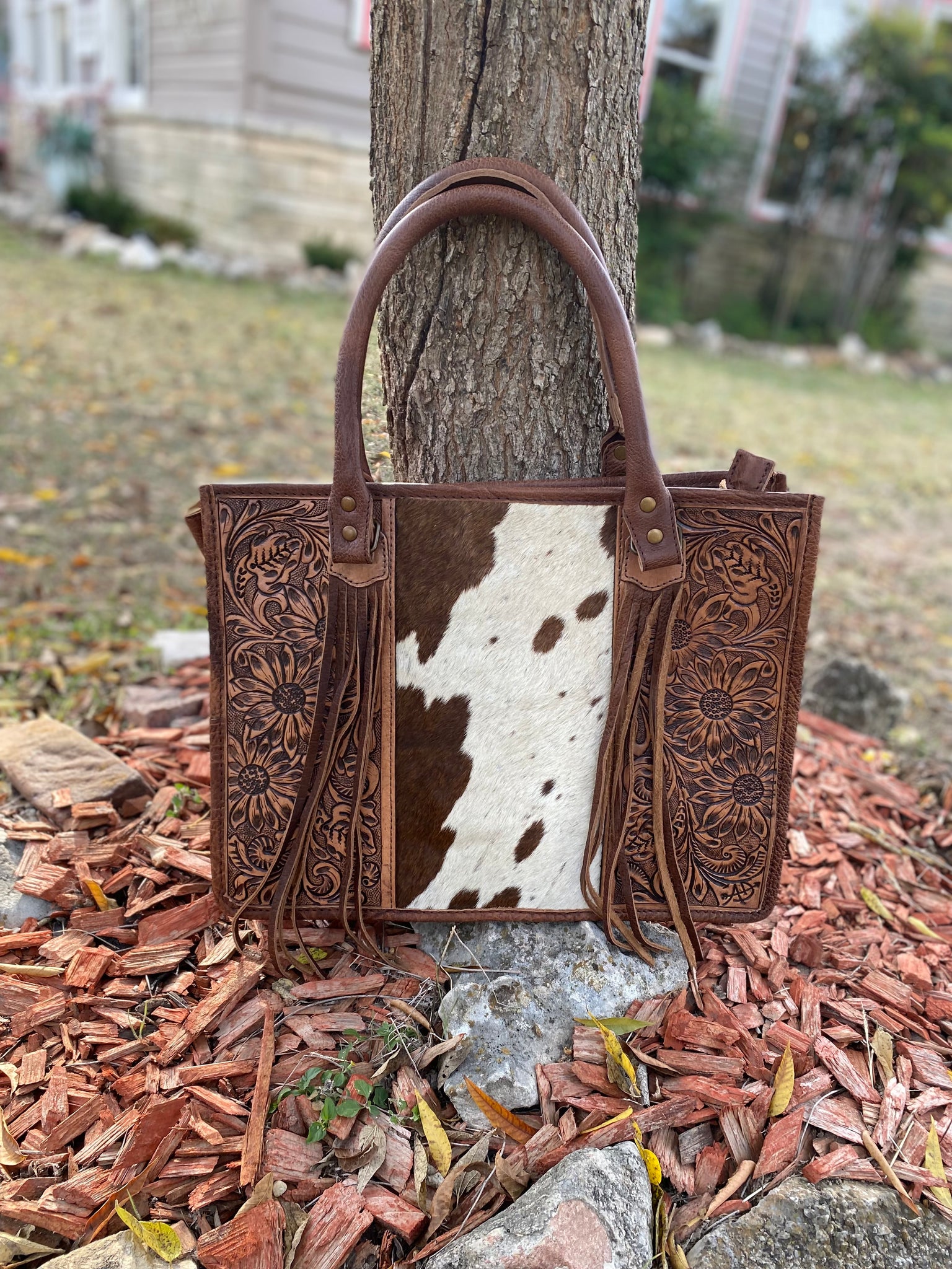 Cowhide concealed carry purse Clearance