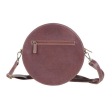Load image into Gallery viewer, leather canteen purse, crossbody canteen purse, circle bag
